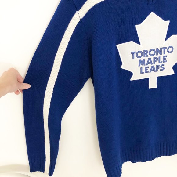 Vintage Toronto Maple Leafs Knit NHL Zip Sweater - Picture 5 of 6